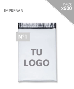500 Sobres personalizados blanco tricapa (20x30)