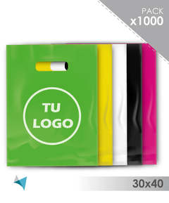 1000 BOLSAS RION 30X40 PERSONALIZADAS (VARIOS COLORES)