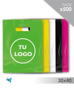 500 BOLSAS RION 30X40 PERSONALIZADAS (VARIOS COLORES)