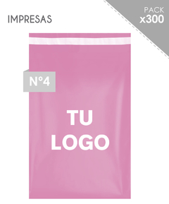 300 Bolsas Personalizadas monocapa (50x60) Rosa