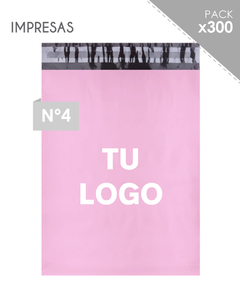 300 Bolsas Personalizadas (50x65) Rosa tricapa