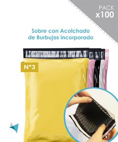 100 SOBRES NEGROS MONOCAPA ACOLCHADOS N3 - comprar online