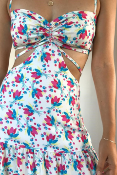 vestido longo estampado