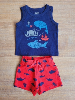 Conjunto musculosa y short CARTER'S - 0/3M