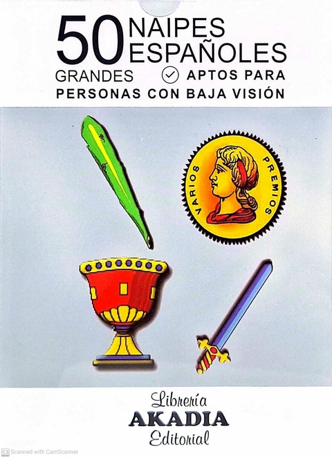 50 Naipes Españoles para Personas con Visión Reducida