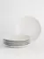 Set x 6 Plato Postre Porcelana Nature Kaolin Blanco