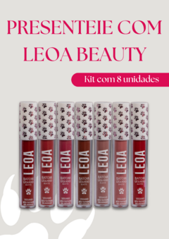 Presenteie com Leoa Beauty - Kit com 8 batons ou glosses