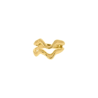 Anel Dourado Wave Ajustável