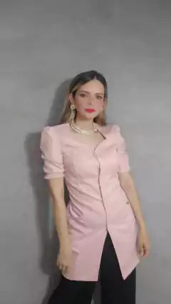 jaleco Luiza manga curta