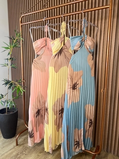 VESTIDO PLISSADO FLORAL - COD 123694 na internet