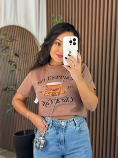 T-SHIRT CAPUCCINO - COD 12558 - loja online