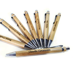 25 Boligrafos de Madera Bamboo - comprar online