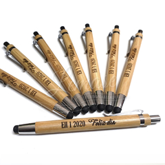10 Boligrafos de madera bamboo touch - comprar online