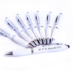 100 Boligrafos blanco touch - comprar online