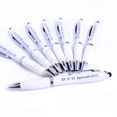 25 Boligrafos blanco touch - comprar online