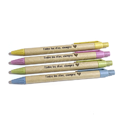 10 Boligrafos Ecologicos Pastel - comprar online