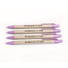 50 Boligrafos Ecologicos Pastel - comprar online