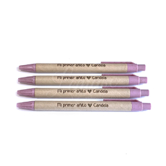 50 Boligrafos Ecologicos Pastel - Lemase Regalos