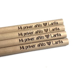 10 Lapices de madera natural