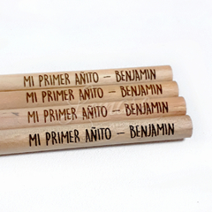 10 Lapices de madera natural - comprar online