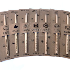 Lapices de madera con tarjeta