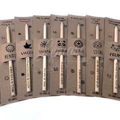 50 Lapices de madera con tarjeta