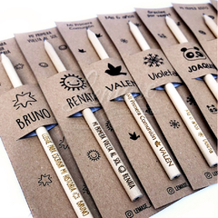 10 Lapices de madera con tarjeta en internet
