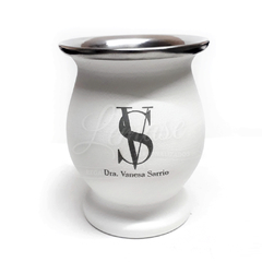 Mate termico Blanco de acero inoxidable - Lemase Regalos