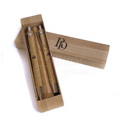 Set Bamboo Boligrafo y Portaminas - Lemase Regalos
