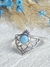 Anel larimar mandala prata 925