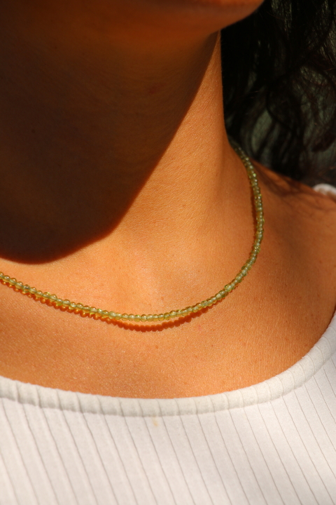Colar peridoto delicado prata 925 - comprar online