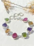 Pulseira mix cristais nature prata 925 - comprar online