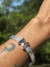 Bracelete transformação borboleta turmalina melância prata 925 - Flow Pratas e cristais
