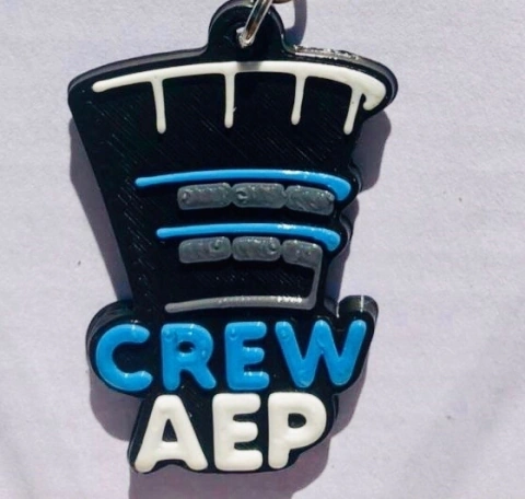 LLAVERO PLASTICO 3D CREW AEP