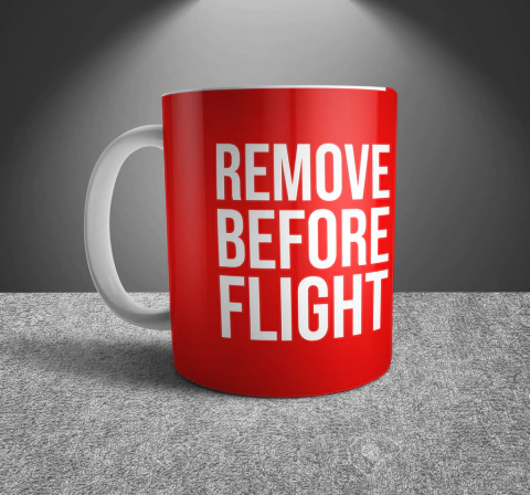 TAZA REMOVE BEFORE FLIGHT