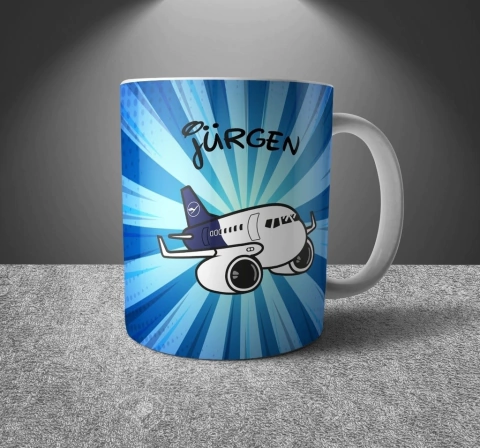 TAZA PLASTICA PARA NIÑOS LUFTHANSA