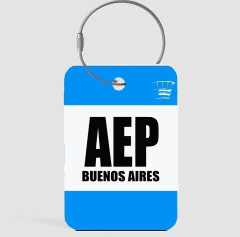 TAG DE VIAJE PARA EQUIPAJE + ARGOLLA METALICA CODIGO IATA