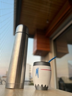 MATE TURBINA 737 MAX Aerolineas Argentinas + Bombilla metalica SIN BASE - tienda online