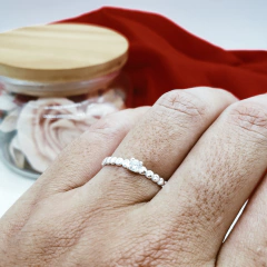 Anel Corações + Zircônia - N°16 - loja online