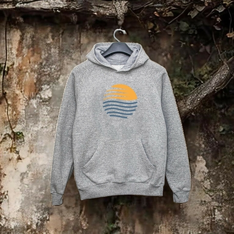 Buzo Hoodie Atardecer | Gris claro melange - comprar online
