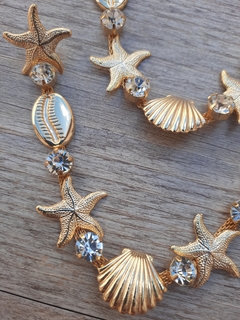 V Mar ( concha/estrela/búzios) Strass Cristal-CÓD.VM011 - comprar online