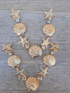 V Concha Pérolas - STRASS CRISTAL-CÓD.CP001