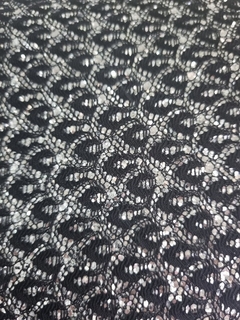 Lonita gliter rendada preto (medida 13,5cm X 60cm) - comprar online