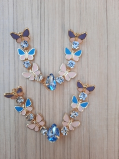 V Borboleta Resina Infantil - Candy Collor