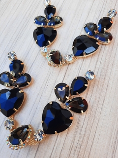V coração Preto/Gota Preto e Fumê - comprar online