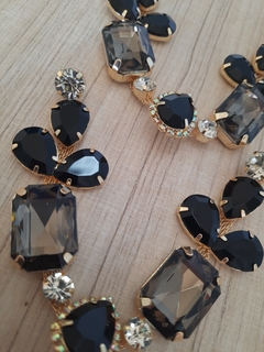 V Octagonal FUMÊ/GOTAS PRETO - comprar online