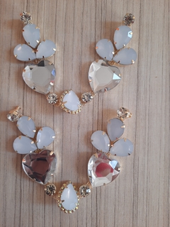 V CORAÇÃO CRISTAL/BRANCO OPAL