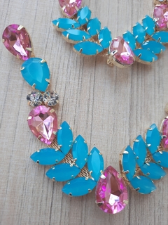 V SEREIA VERDE OPAL ESCURO / ROSA - comprar online