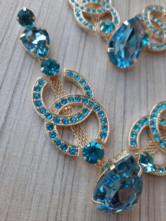 V MARCAS AZUL-STRASS AZUL - comprar online