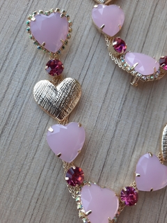 V CORAÇÃO ESCOVADO ROSA OPAL - comprar online